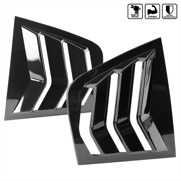 Spec-D Tuning 11-21 Dodge Charger Side Window Louvers Glossy Black WLUQ-CHG11GB-PQ